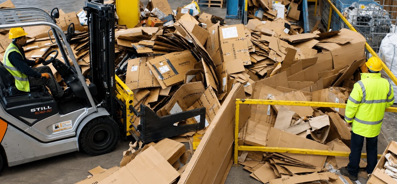 Cardboard recycling collection in Manchester